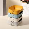 1PC L PU Leather Storage Tray Desktop Foldable Storage Box Key Bedroom Cosmetics Jewelry Home Miscellaneous Storage Box