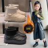 Children's Cotton Shoes, Girls' Snow boots2026New Autumn and Winter Short Boots with Fleece Lining for Boys, Thickened, Warm, Waterproof, and