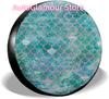Fall Decor Mermaid Scales Spare Tire Covers Cute Car Accessories for Women Rv Tire Covers for Trailers SUV Truck and Many V