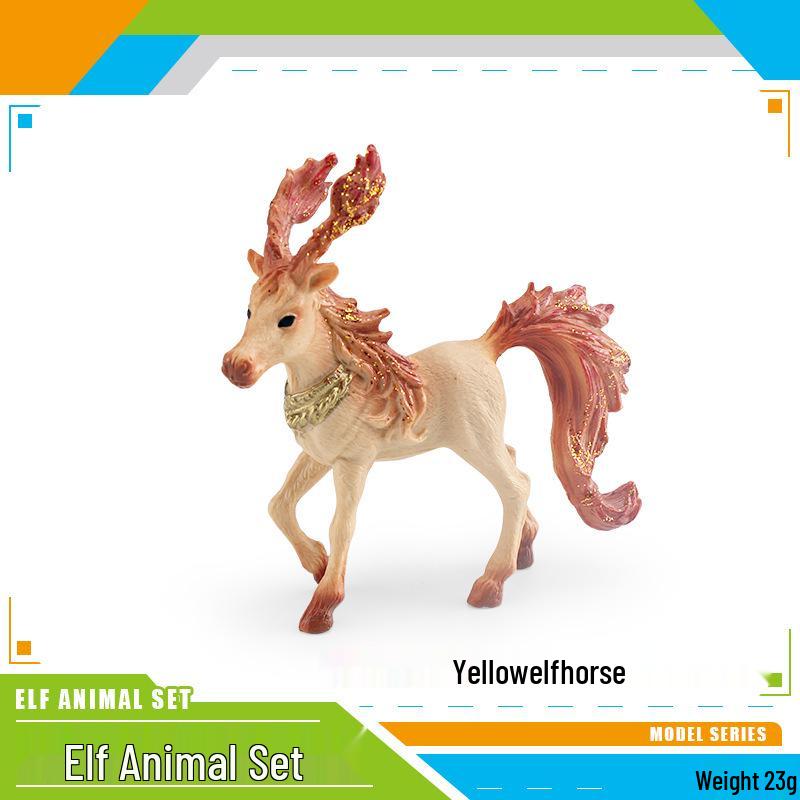 European Mythical Creatures: Pegasus Unicorn Elf Horse and Deer Fox Figurines for Children