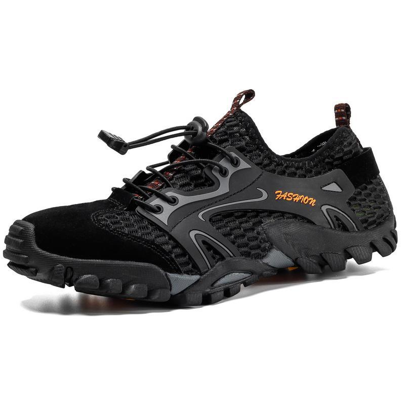 Fashion Summer new men's mesh breathable outdoor hiking shoes for climbing mountains and wading, plus size men's shoes 38-50