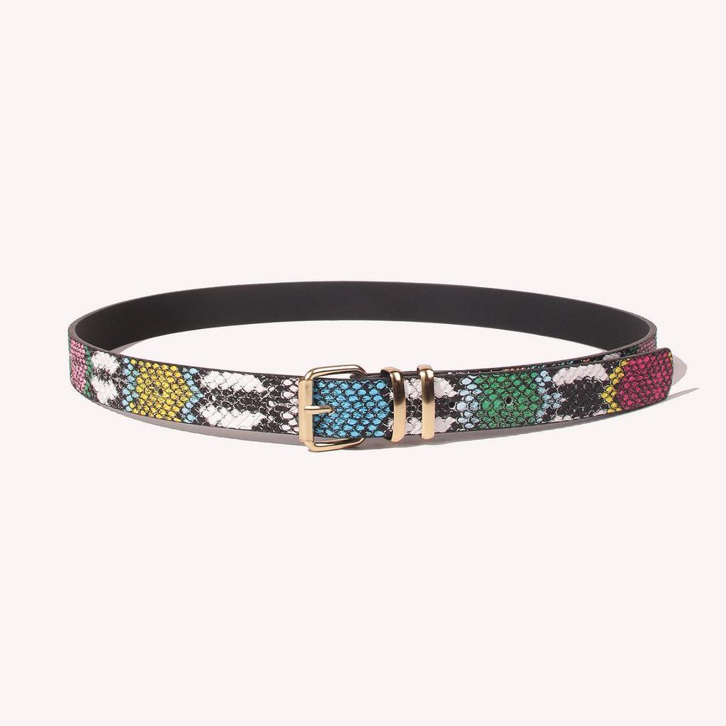 Camouflage Animal Print Women's Thin Belt - Stylish European & American All-Match Accessory for Jeans