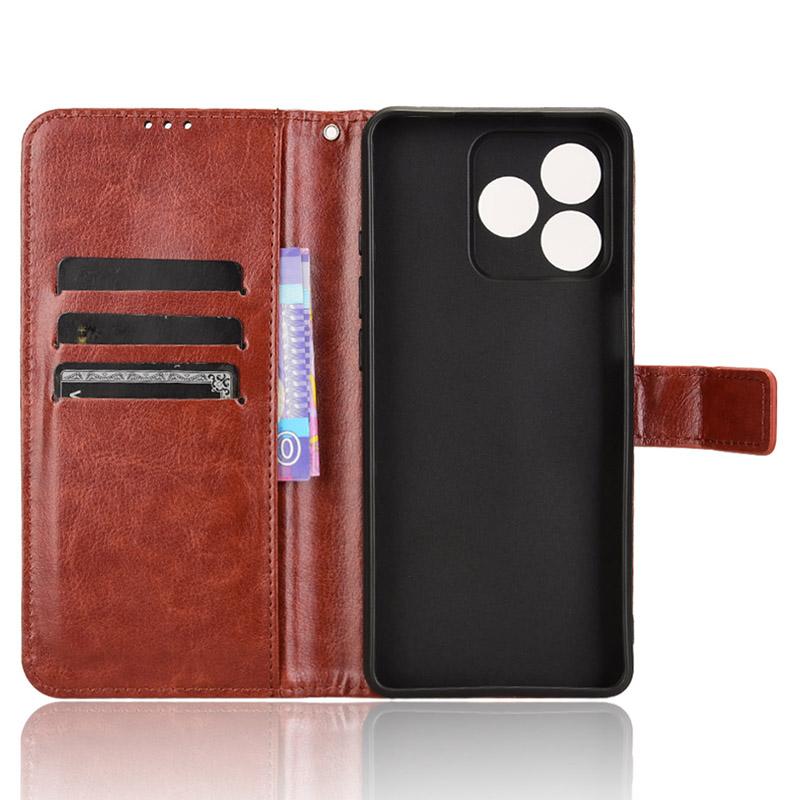 For Ulefone Note 18 Ultra Leather Phone Case Wallet Crazy Horse Texture