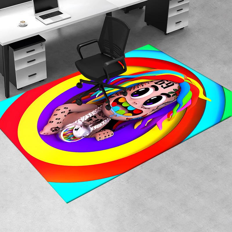 1pc 6ix9ine Tattle Tales Office Carpet Soft Polyester Non slip Machine Washable Indoor Carpet Living