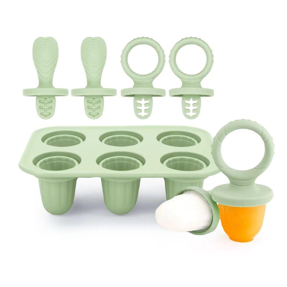Food Grade Silicone Baby Teething Ice Cream Stick Molds Reusable DIY Homemade Ice Cream Mold