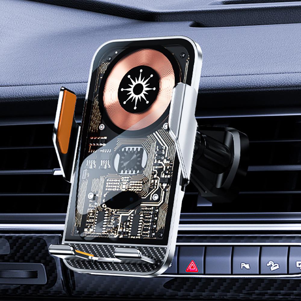 Pro Leapmotor C01 C11 T03 Bezdrátová nabíječka do auta Mobilní telefon GPS Navigace Držák s automatickým snímáním Vestavěná baterie Rychlé nabíjení