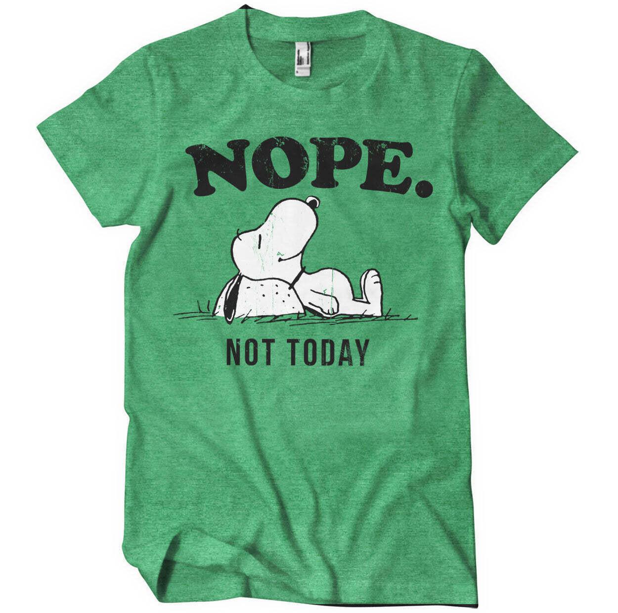 Officially Licensed Peanuts Nope. Not Today Mens T-Shirt S