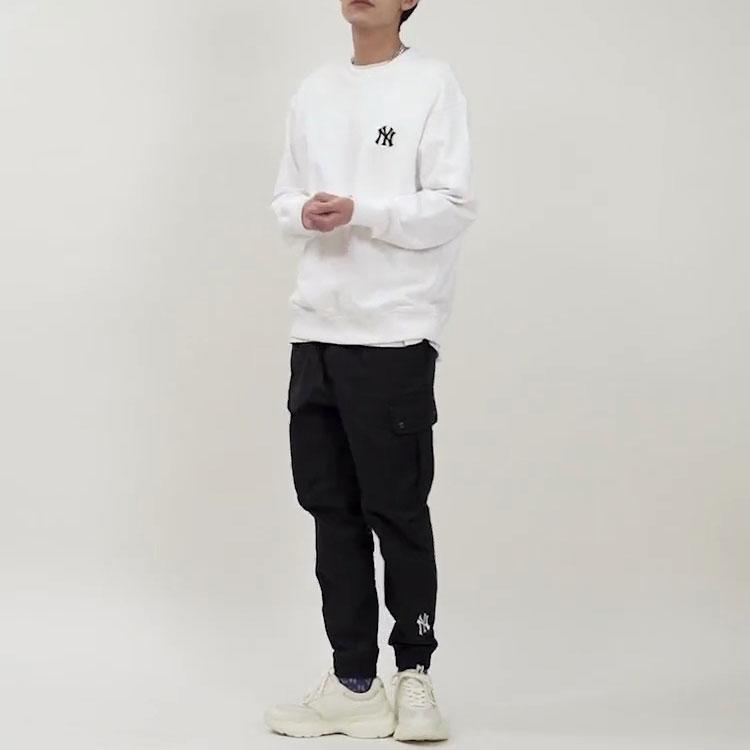 New MLB New York Yankees Sweatshirts Unisex Ecru 3AMTB0421-50WHS