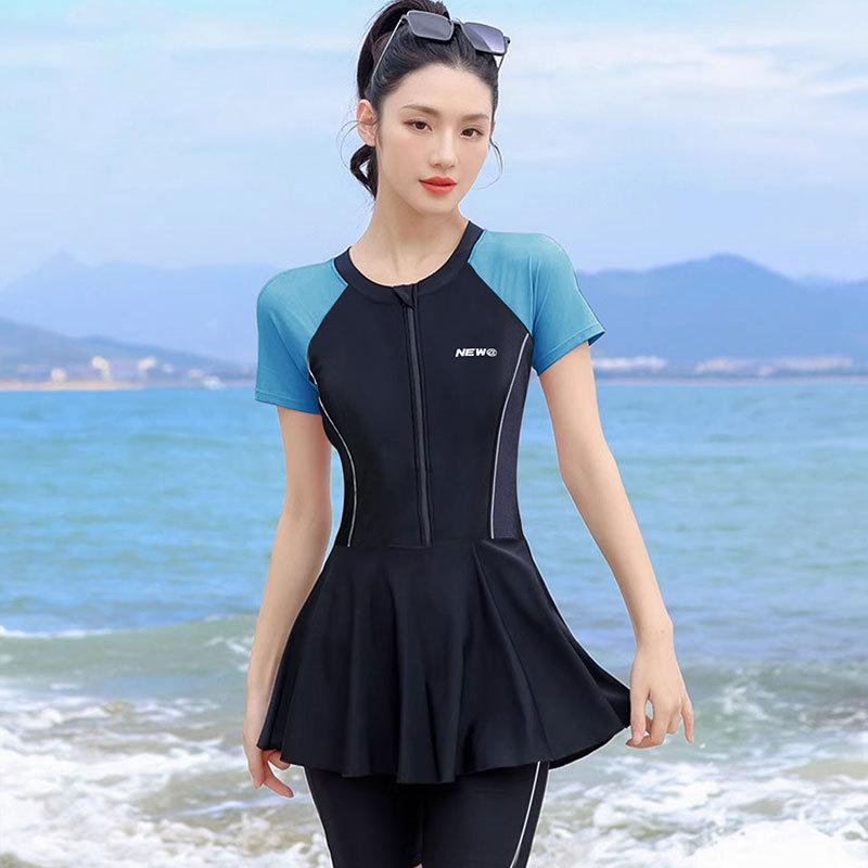 Extreme Swimsuit Women's 1011 New Fashion Sports Sexy Conservative Skinny Training Special One-piece Soaking Hot Spring Swimsuit