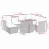 8 piece Garden Sofa Set with Cushions Black Poly Rattan