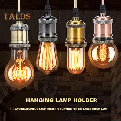 Kit cavo per lampada a sospensione E27 con grande attacco per lampada a vite Cavo da 1 m Apparecchio di sospensione Facile installazione Base in metallo in stile vintage per lampadina Decorazione per la casa