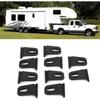 10PCS RV Awning Hooks, RV Clothes Hanger RV Awning Light Clip Awning Hook Black For RV Camping Tent Indoor Outdoor Decor