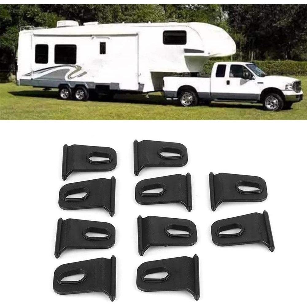 10 ΤΕΜ. Άγκιστρα Τέντας RV, Κρεμάστρα Ρούχων RV Κλιπ Φωτός Τέντας RV Άγκιστρο Τέντας Μαύρο Για RV Κάμπινγκ Σκηνή Εσωτερική Εξωτερική Διακόσμηση