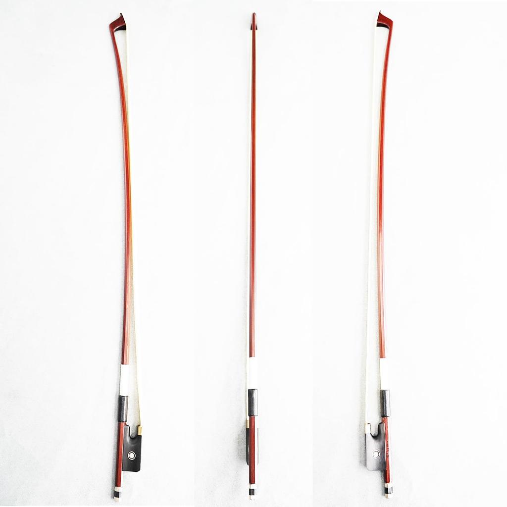VINGOBOW Brazilwood Cello Bow 12 Half Size 62cm Ebony Frog Natural Mongolian White Horsehair Balanced Sweet Tone