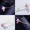Spilla Brooch Fiore Smaltato Vintage Metallo Dipinto Oro Gioielli di Moda