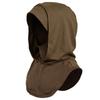 Elastic Wide-Brimmed Under-Scarf Cap with Integrated Hood
