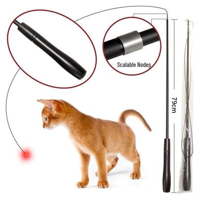 2-Section Telescopic LED Cat Teaser with USB Charging & Long Battery Life