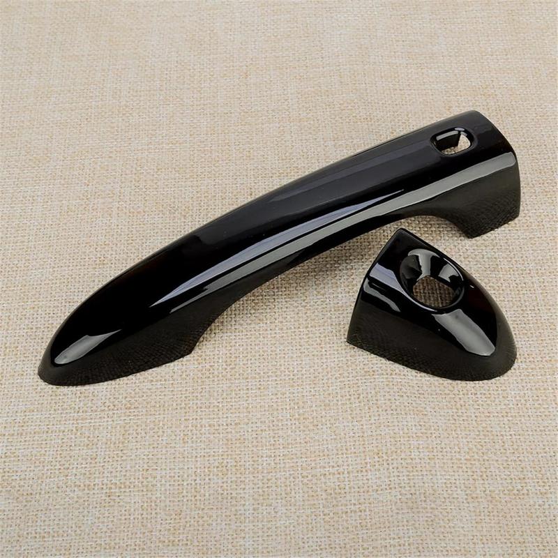 1 Set Glossy Black Smart Door Handle Cover Trim Fit for Maserati Ghibli Sedan 2014-—L49A