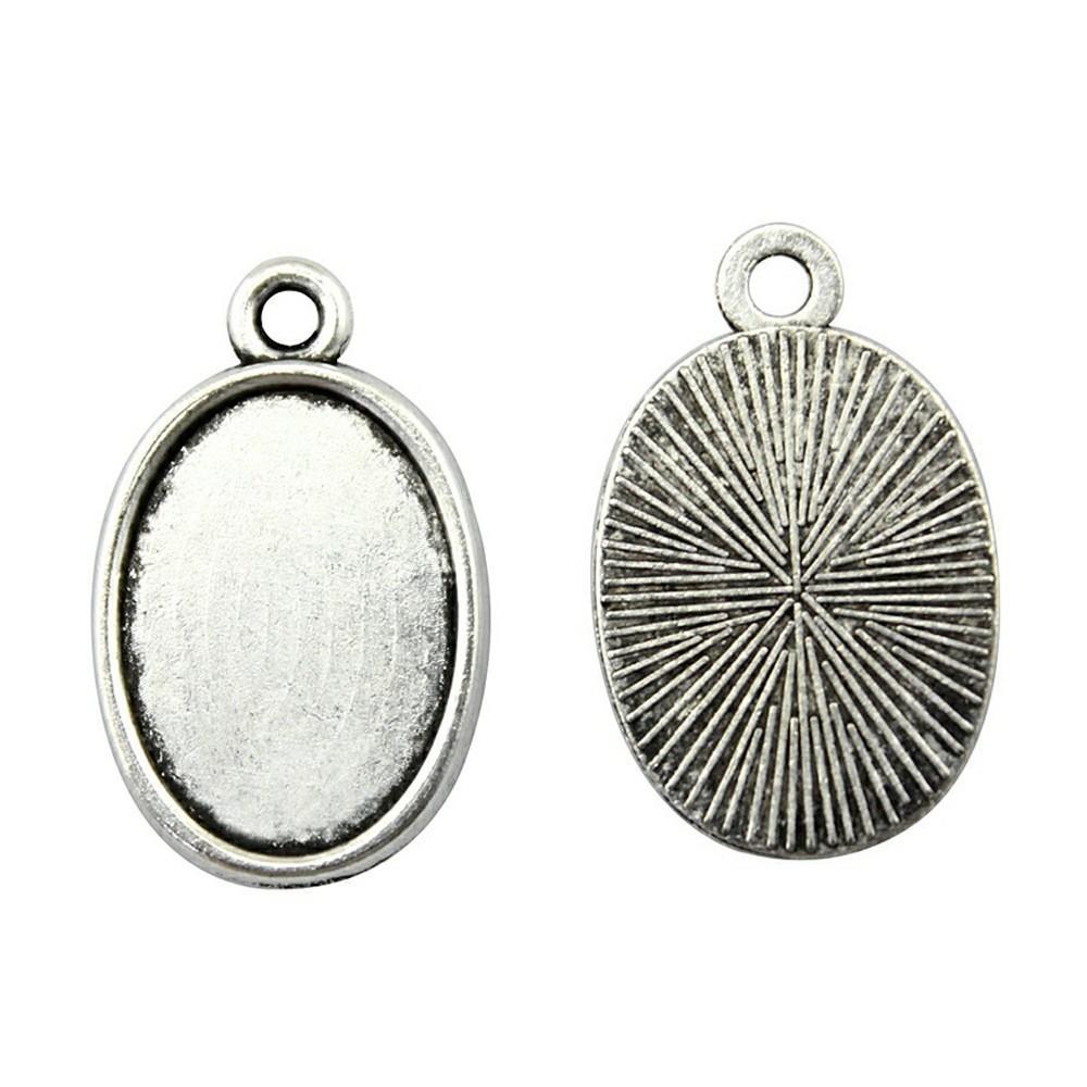 Bezel Connectors For Resin Crafts Fit Oval 13x18mm Photo Glass Dome Frames
