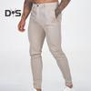 Herren-Hosen, schmale Passform, einfarbig, mittlere Taille, weich, dünn, atmungsaktiv, Schrägtaschen, knöchellang, Knopf, Reißverschluss, lange Herren-Business-Hose