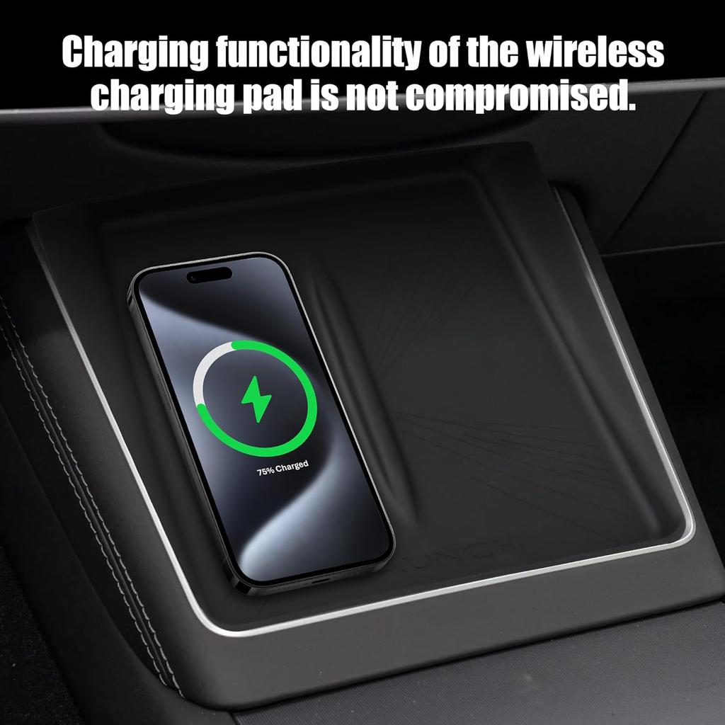 For Tesla Model Y Juniper 2025 Center Console Silicone Mat Designed Refresh,Non-Slip Design For Tesla Model 3 Highland 2024-2026