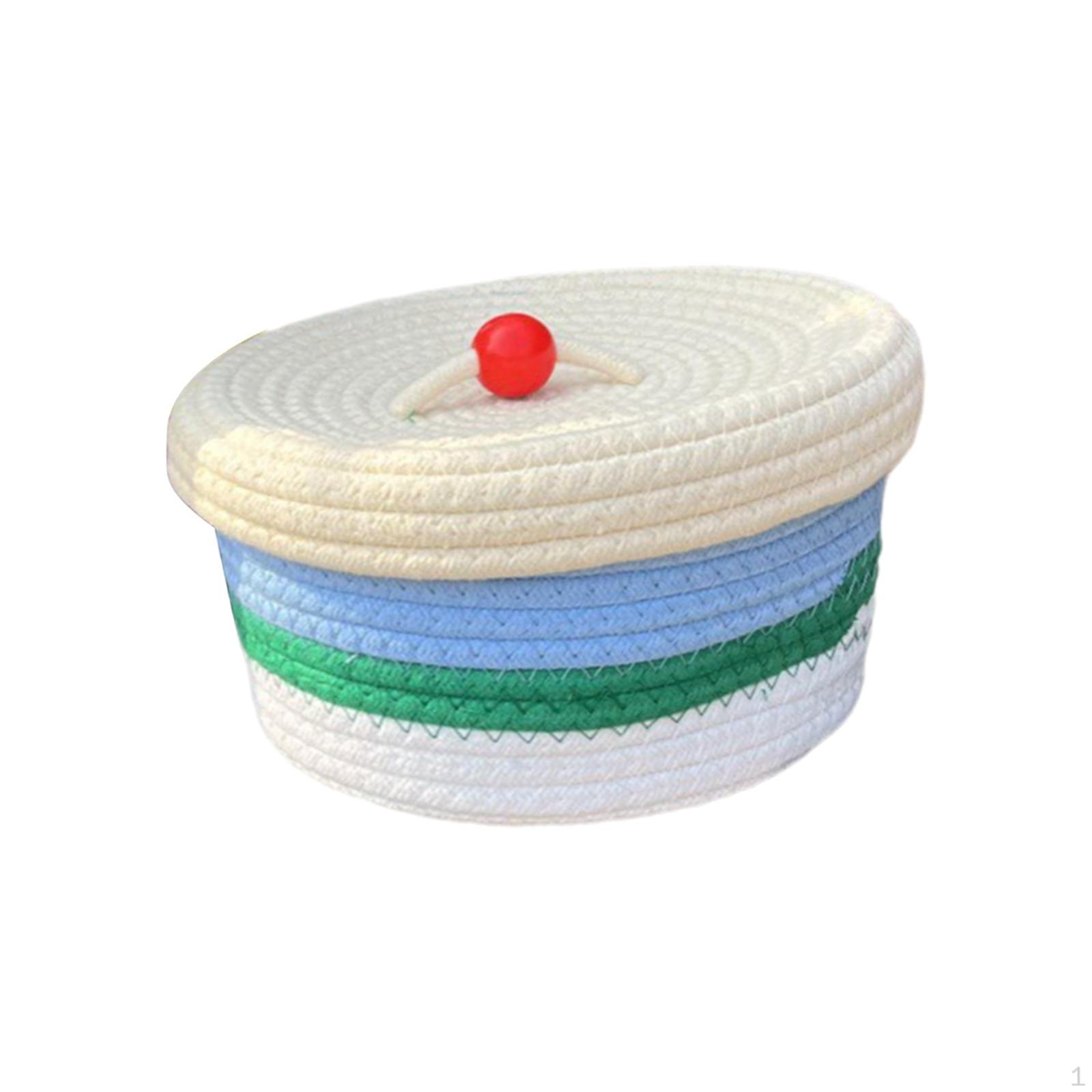 

Бавовняна мотузка. Кошик. Кошик для косметики. Домашній декор. Милий органайзер для зберігання іграшок для гуртожитку ресторану. White Cover