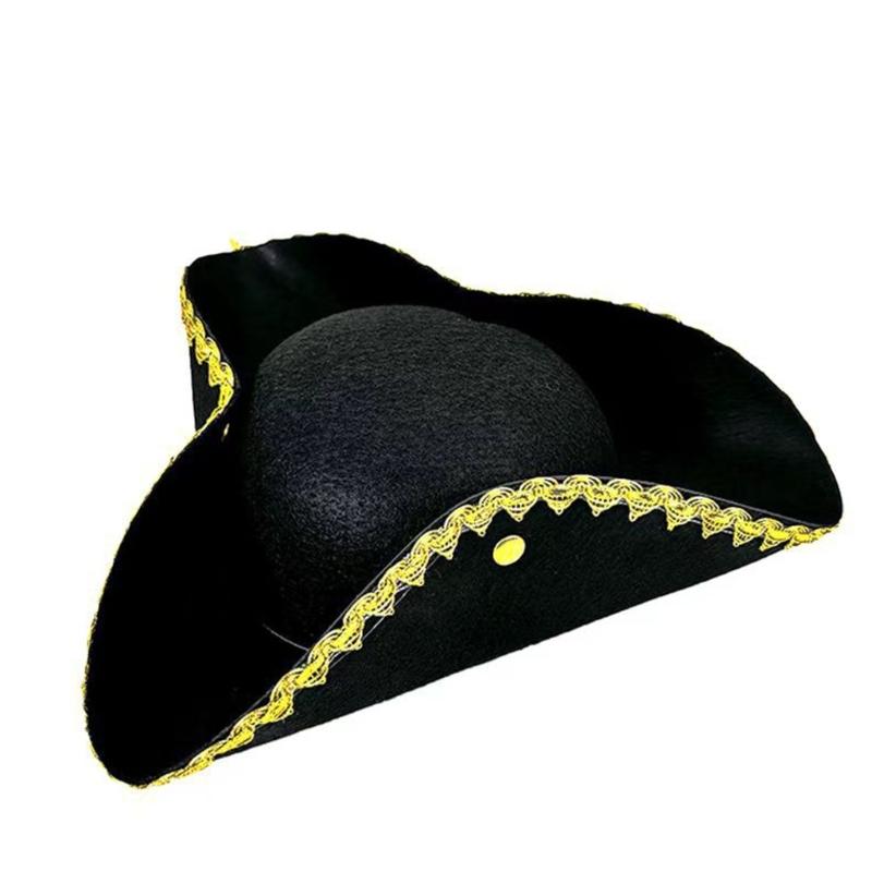 Макияж Пиратская шляпа Мальчики и девочки Пиратская шляпа Регулируемая пиратская шляпа Унисекс Пират для Хэллоуина и празднования дня рождения