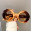 New European And American Style Fashionable Round Frame Sunglasses Personalized Simple Trendy Uv Resistant Sunglasses