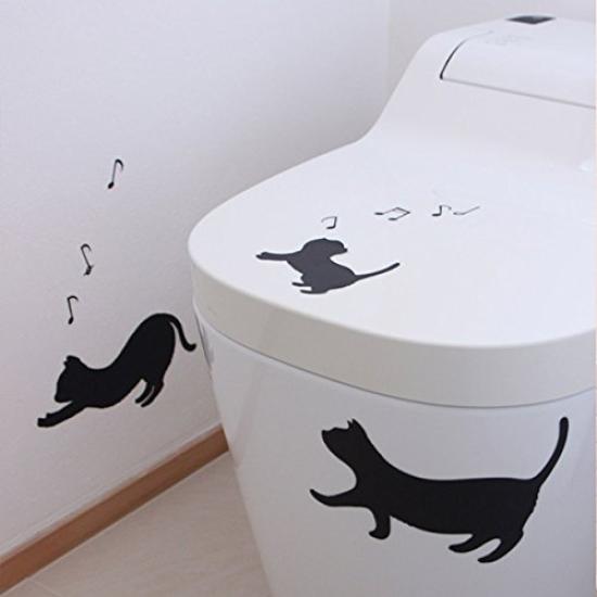 Sankomark Kogyo House Gida Wall Sticker, Deodorizing Singing Cat, DWS-180