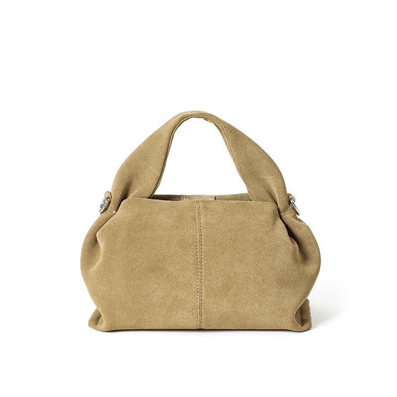 

European-American Retro Frosted Cowhide Handbag: Women s High-end Light Luxury Genuine Leather Crossbody Bag 23.5 x 14 x 22 cm