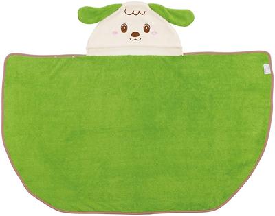 Hooded Bath 108cm X Water Quick Inai Inai BPO1 Poncho, 92cm, Absorbent, Drying, Baa, Wanwan,