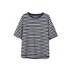 Demana Bare Feel Summer Color-Block Striped T-Shirt