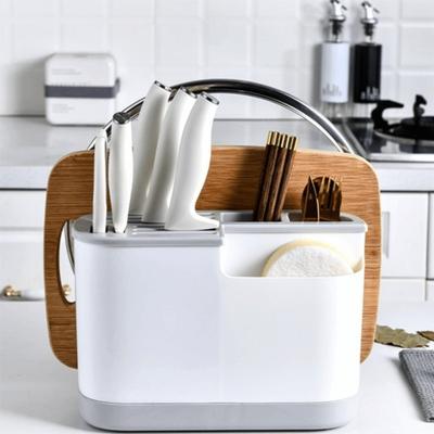 Waterproof Multi Kitchen Cutlery Holder Large Capacity Integrated Drainer Organizer  Kitchenware
