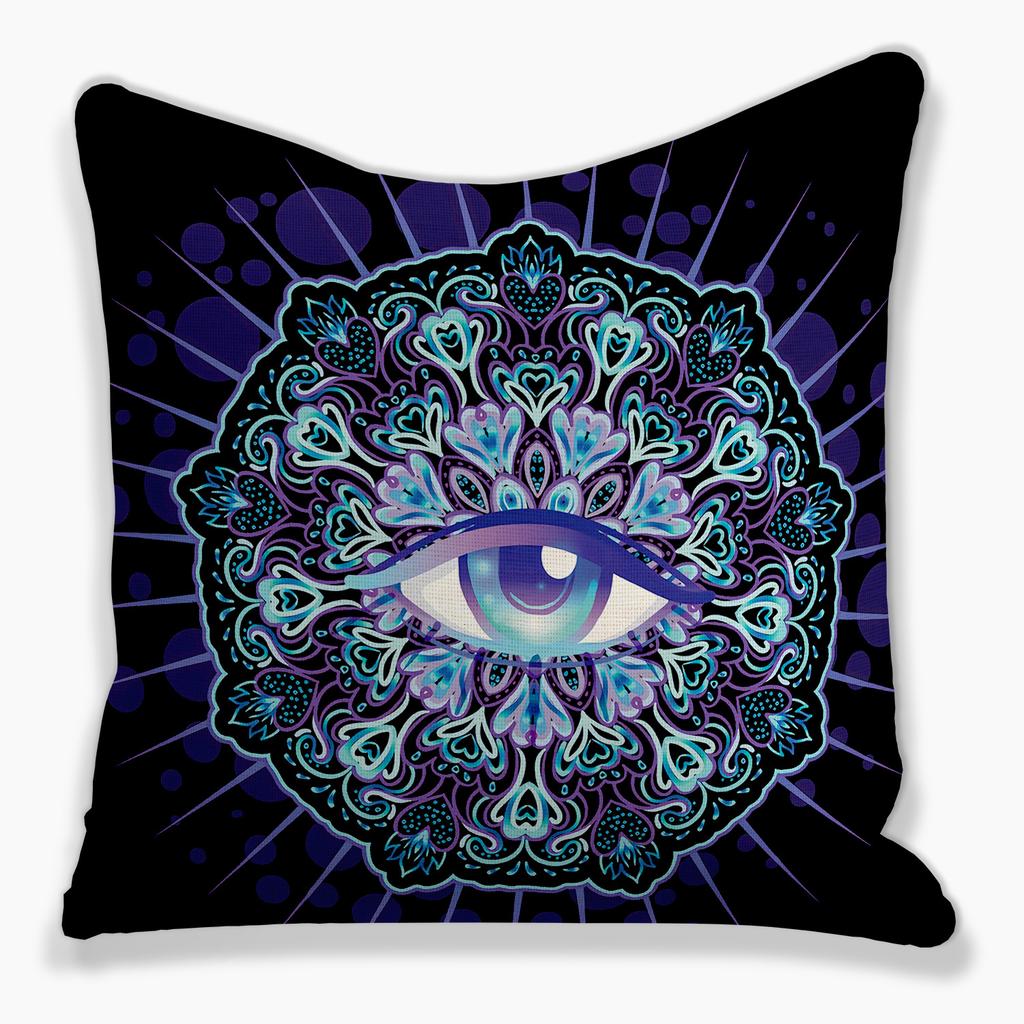 Meditation Series Patterns Throw Pillow Cover With Short Plush Print For Living Room Sofa Decoration Cushion Cover Pillow Covers