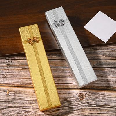 Rectangle Jewelry Packaging Box with Lid Bow Valentine's Day Bridesmaid Wedding Birthday Gift Box Necklace Bracelet Wrapping Box