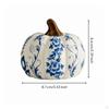 Ceramic Pumpkin Ornament Chinoiserie Decoration Blue-and-White