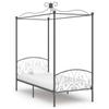 Day and Night - Day and Night Canopy Bed Frame Without Mattress Grey Metal 90x200 Cm