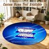 Round Rug Custom NameBIRMINGHAM CITY Football Pattern Non Slip Carpet Home Floor Decor