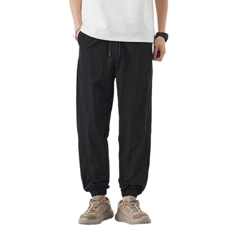 Spring and Summer New Tooling Leggings Casual Pants Men's Trendy Solid Color Simple and Versatile Loose Pants