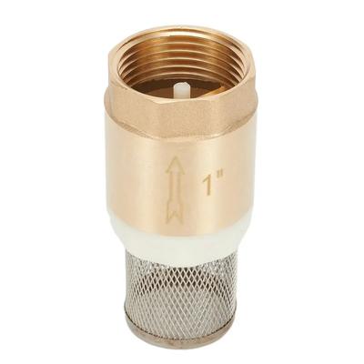 Brass Foot Valve DN25 With Check Valve Stainless Steel Basket Suction Basket Water Is Sucked Through The Foot Valve