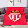 AS Monaco FC Logo Design Patterned Flannel Blanket Perfect for the Bedroom Living Room, Sofa, or a Little Nap