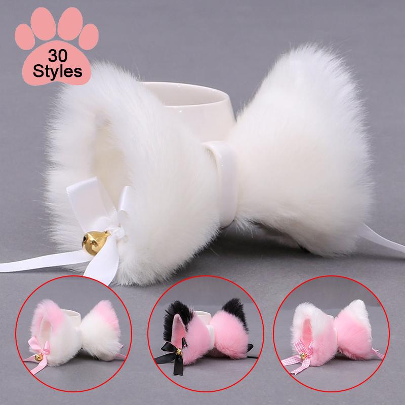 Vlásenka z uší kočky Fox Načechraný plyšový Cosplay klip Barrette Party Kostýmní doplněk