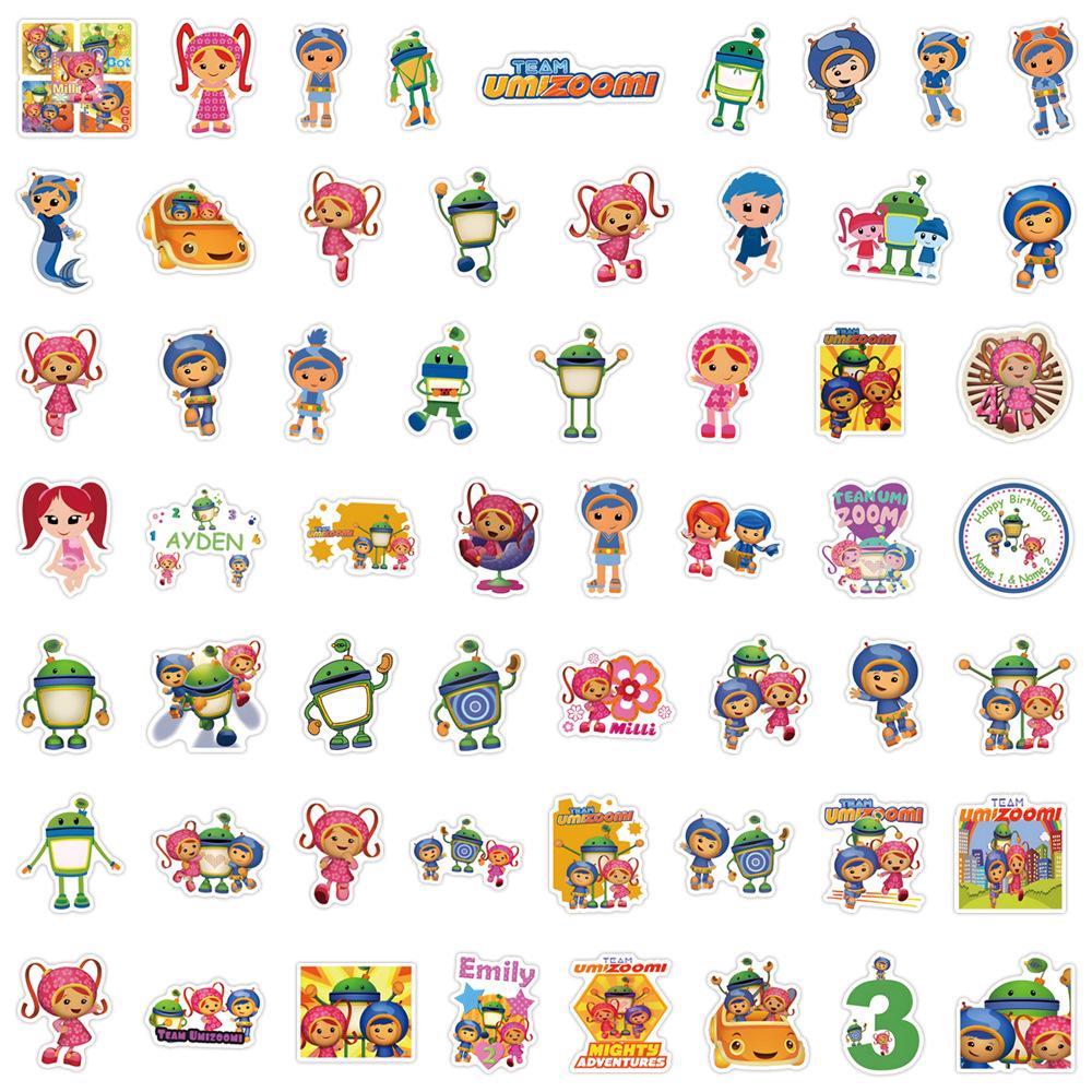 55 New Umizoomi Cartoon Animation Graffiti Stickers Decorative Suitcase Scooter Stickers