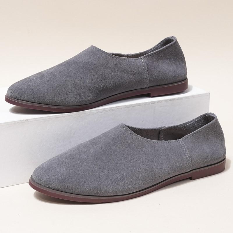 Fashion AIYUQI Ballet Flats Women's Shoes Genuine Leather Large Size 41 42 43 Pointed Toe Women's Loafers