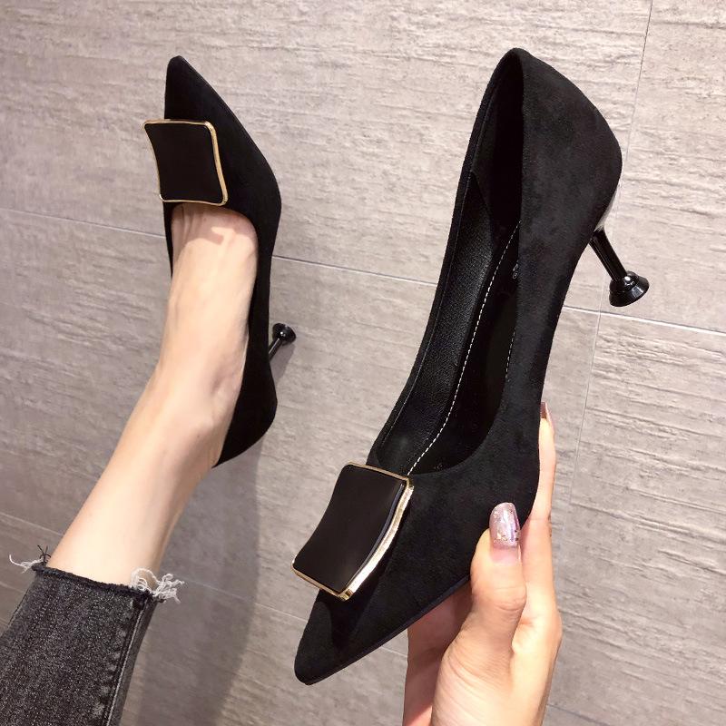 Single shoes women's new summer and autumn pointed head thin heel versatile fashion cm