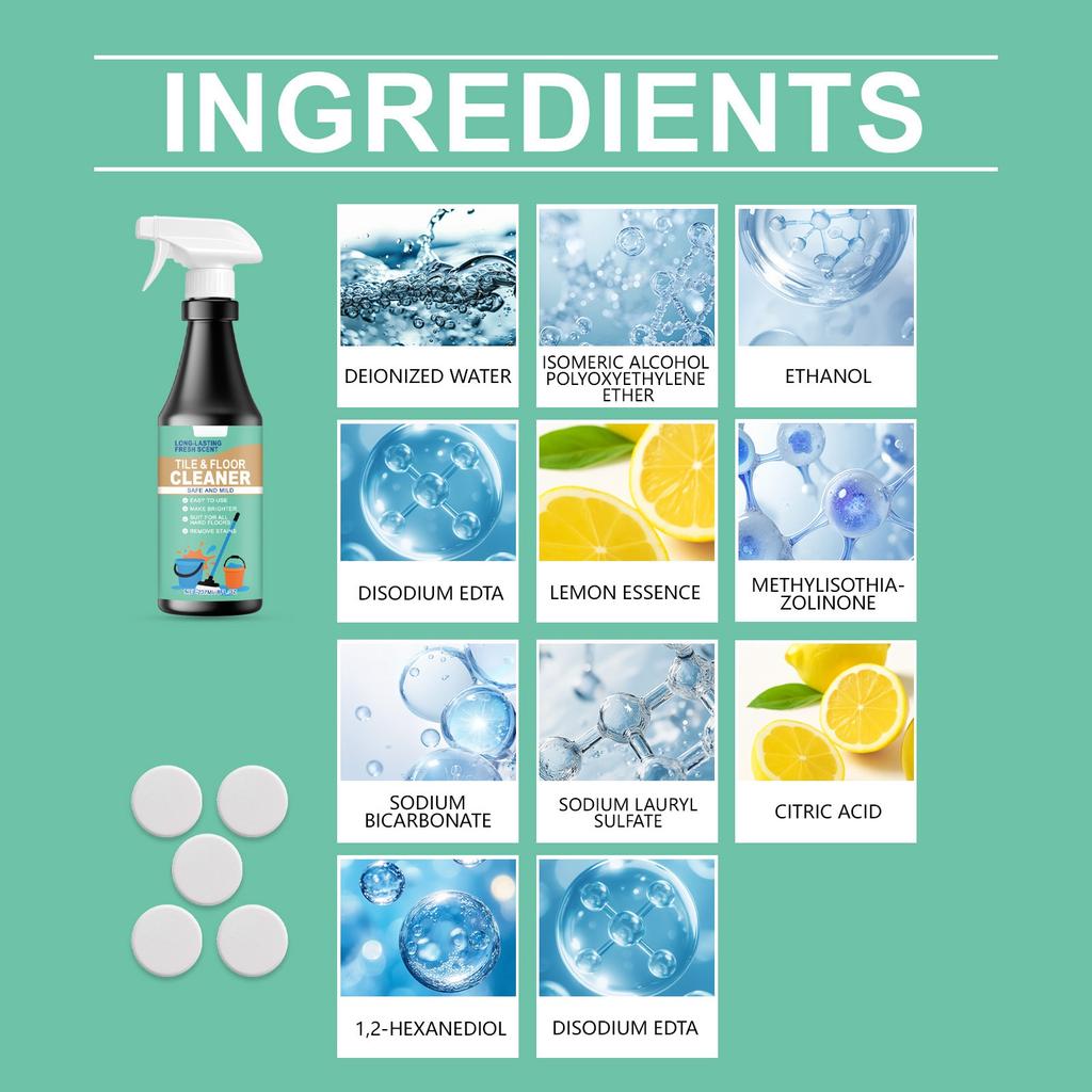 Floor Cleaning Liquid,Floor Stain Remover,Household Cleaner Is Applicable To Various Materials Such As Ceramic Tiles And Wooden Floors,237ml