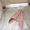 Autumn and Winter New Korean Version Containing Wool Solid Color Small Scarf Hat Couple Versatile Knitted Wool Scarf White