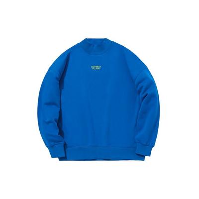 Li Ning Loose Fleece Warm Pullover Casual Sports Hoodie Women Hoodies Deep-Space-Blue AWDQ706-6