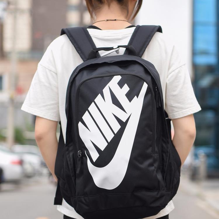 Nike Elemental Sports Casual Large Logo Print Zipper Backpack Unisex Backpack Black CK0953-010