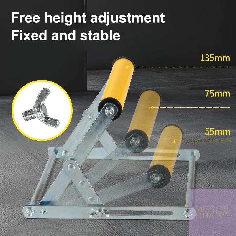 Movable Support Stand; Adjustable Material Frame for Cutting Machines and Miter Saws